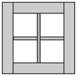Four Lite Glass Cabinet Door